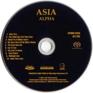 Asia - Alpha (1983) [Audio Fidelity, Remastered 2017]
