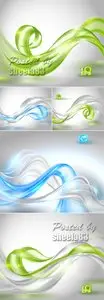 Abstract Waves Backgrounds Vector