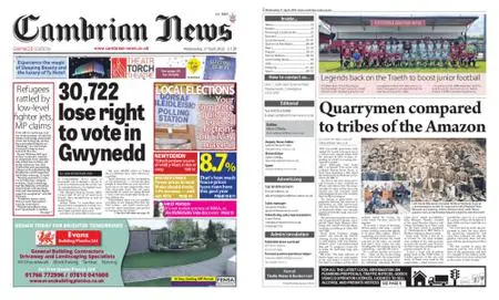 Cambrian News Arfon & Dwyfor – 28 April 2022