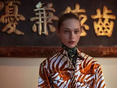 Sasha Pivovarova by Chen Man for Vogue China February 2016