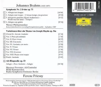 Ferenc Fricsay Portrait - Johannes Brahms: Symphony No.2, Variations on a Theme of Haydn (1994)