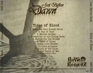 Just Before Dawn - Tides Of Blood (2018) {Raw Skull}