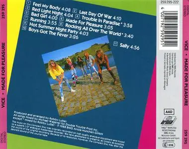 Vice - Made For Pleasure (1988) {Ariola/BMG West Germany}