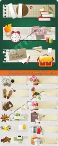 Creative banners with objects vector 