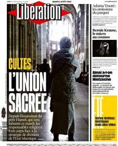 Libération du Mardi 2 Août 2016