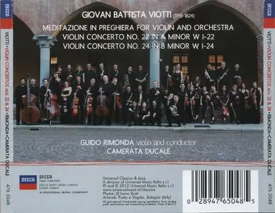 Giovan Battista Viotti - Violin Concertos Nos. 22 & 24; Meditazione in Preghiera (2013) {Decca}