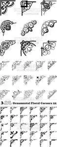 Vectors - Ornamental Floral Corners 22