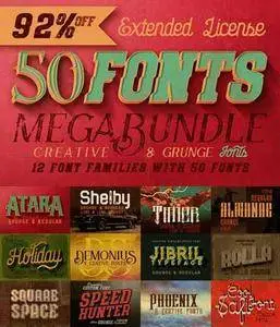 CreativeMarket - Creative & Grunge Fonts Megabundle