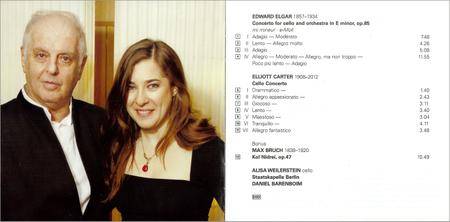 Alisa Weilerstein; Staatskapelle Berlin, Daniel Barenboim - Elgar, Carter: Cello Concertos; Bruch: Kol Nidrei (2012)