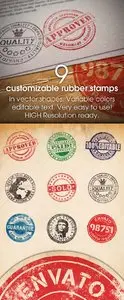 9 Customizable Rubber Stamps - GraphicRiver