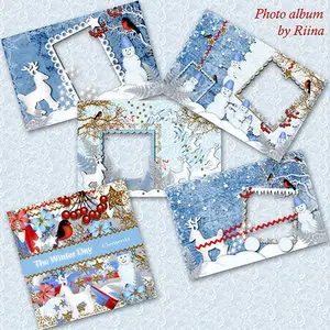 Brag Book "The Winter Day" & 2 Quick Pages "Winter Time"