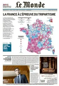 Le Monde du Mardi 24 Mars 2015