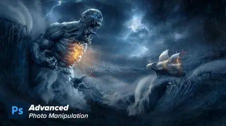 Advanced photo manipulation | Ocean Monster | Adobe photoshop 2022