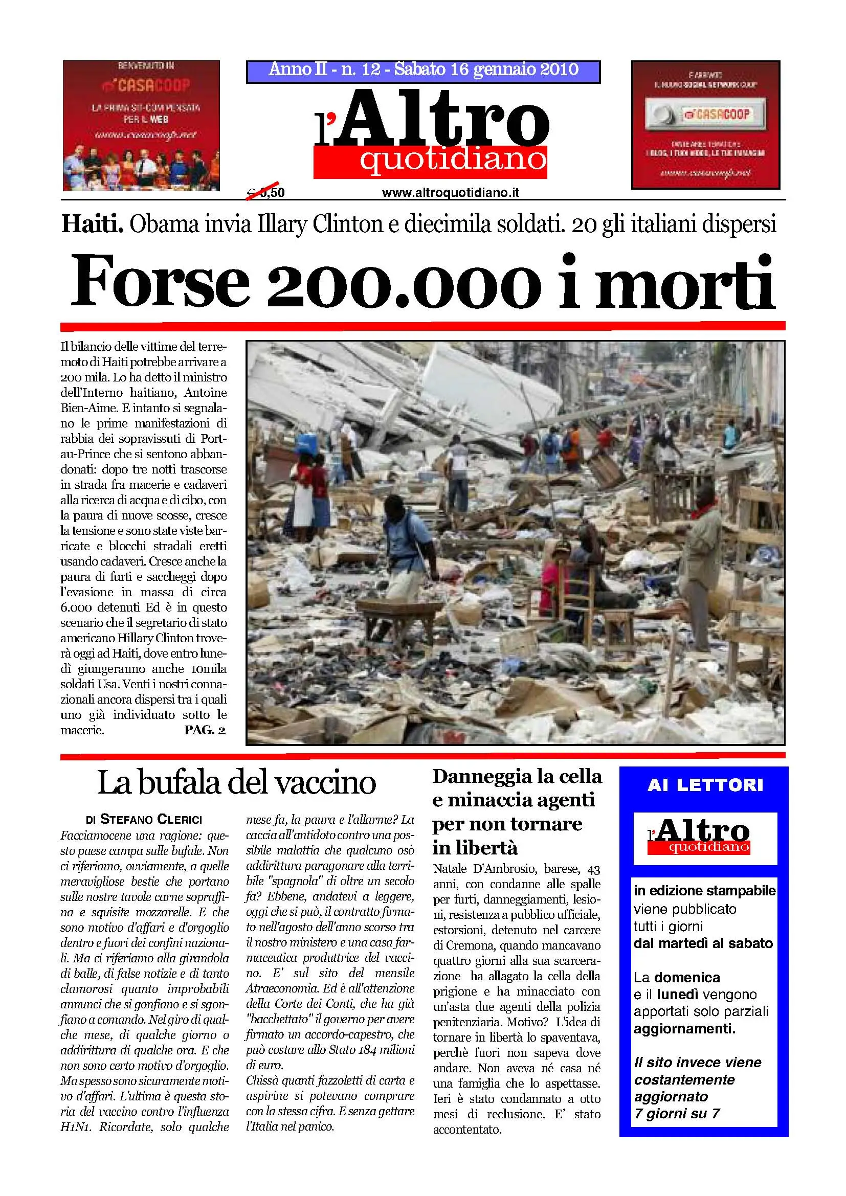 Altro Quotidiano 16.01.2010