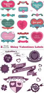 Vectors - Shiny Valentines Labels