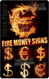 Money fire signs - UHQ Stock Photo