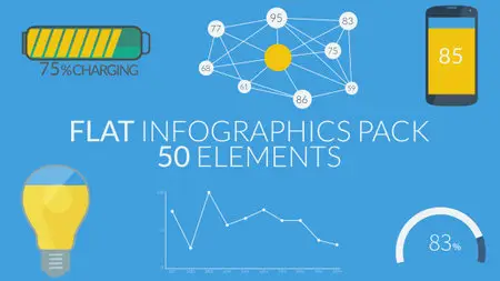 Flat Infographics Pack (50 Elements) - Project for After Effects (VideoHive)