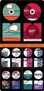 Cover and packaging DVD and CD disk vector