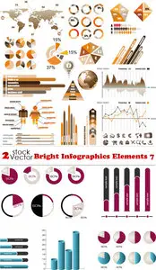 Vectors - Bright Infographics Elements 7