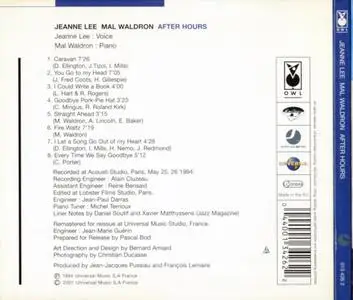 Jeanne Lee & Mal Waldron - After Hours (1994) {Owl Records 0134262  rel 2001}