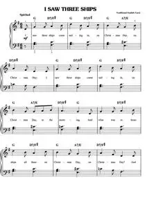 Christmas Sheet music - I Saw Three Ships