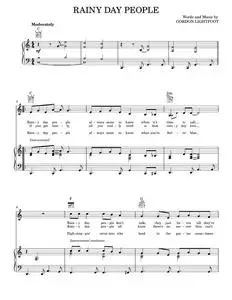 Rainy day people - Gordon Lightfoot (Piano-Vocal-Guitar)