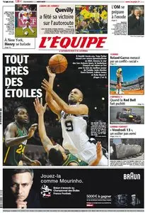 L'Equipe Edition du Vendredi 13 Avril 2012