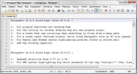 Notepad++ 5.4.5 Final