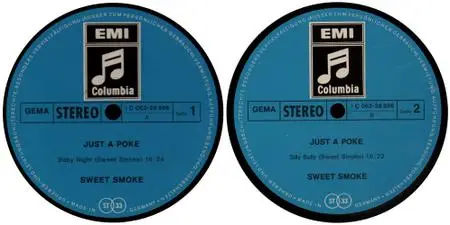 Sweet Smoke - Just A Poke (1970) (Germany vinyl pressing, 24-bit/96kHz) {EMI/Columbia}