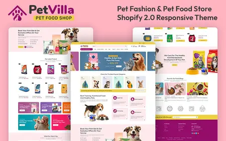 Petvilla- Pet Food & Pet Store Multipurpose Shopify 2.0 Responsive Theme Shopify Theme