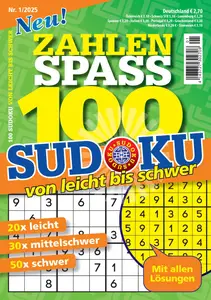 100 Sudoku von leicht bis schwer - 8 Februar 2025