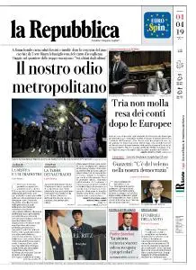 la Repubblica - 4 Aprile 2019