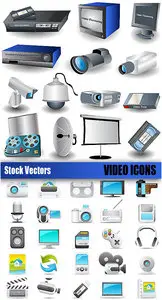 Stock Vectors - Video icons