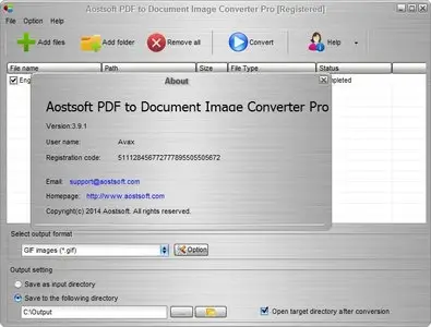 Aostsoft PDF to Document Image Converter Pro 3.9.1