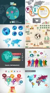 Vector - Graphics worlds maps infographic