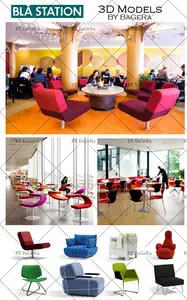 BLA STATION office and coffee Chairs 3D Models