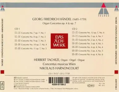 Nikolaus Harnoncourt, Herbert Tachezi, Concertus Musicus Wien - Handel: Organ Concertos Op. 4 & Op. 7 (1994)