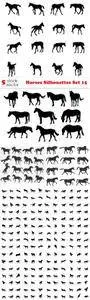 Vectors - Horses Silhouettes Set 15