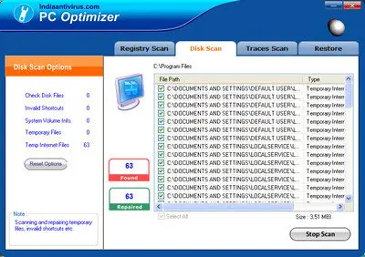 IndianAntivirus PC Optimizer 2.0.0 