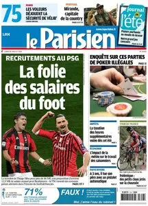 Le Parisien + Cahier Paris du Lundi 16 Juillet 2012