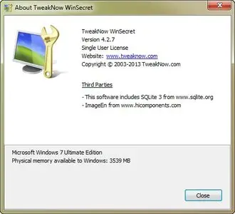 TweakNow WinSecret 4.2.7 Portable