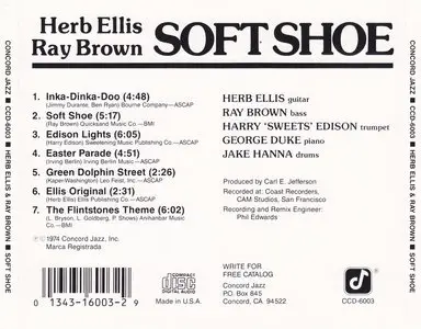 Herb Ellis & Ray Brown - Soft Shoe (1974) [Remastered 1992] {REPOST}