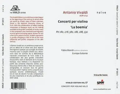 Fabio Biondi, Europa Galante - Antonio Vivaldi: Concerti per violino VI 'La boemia' (2018)