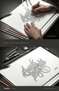 CreativeMarket - Sketch - Hand Drawn Mockup Set