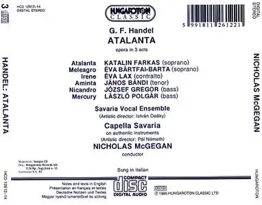 Nicholas McGegan, Capella Savaria - Handel: Atalanta (1995)