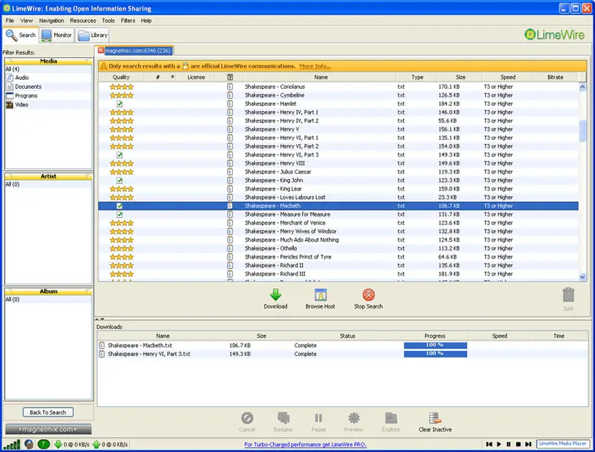 Lime Wire Pro 4v.18.3