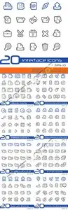 Outline icons vector 11