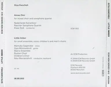 Giya Kancheli – Little Imber (2008) {ECM 1812}