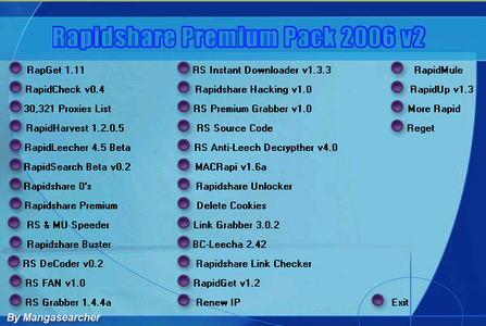 Rapidshare Premium Pack 2006 v1+v2