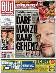 Bild am Sonntag, 11. November 2012